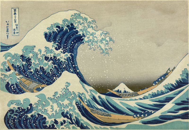 Tranh Ukiyo e - Ngọn sóng lớn Tranh Ukiyo e - Ngọn sóng lớn